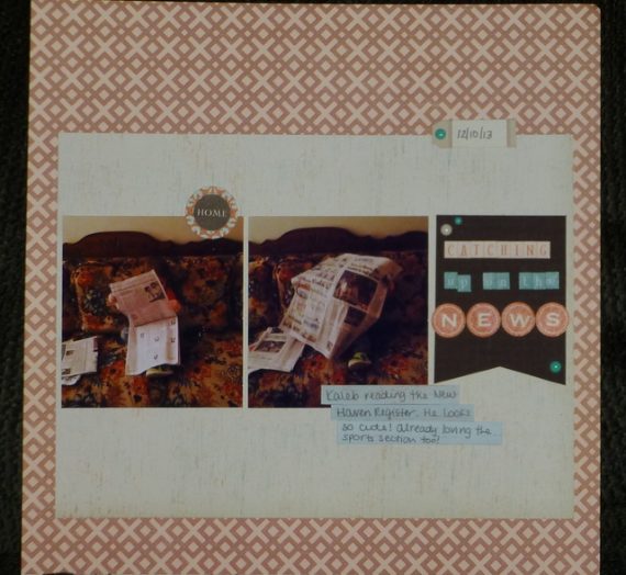 Catching up on the News {a layout}