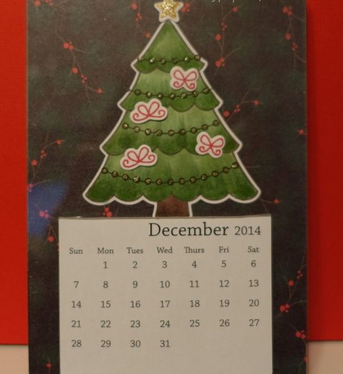 December calendar pages