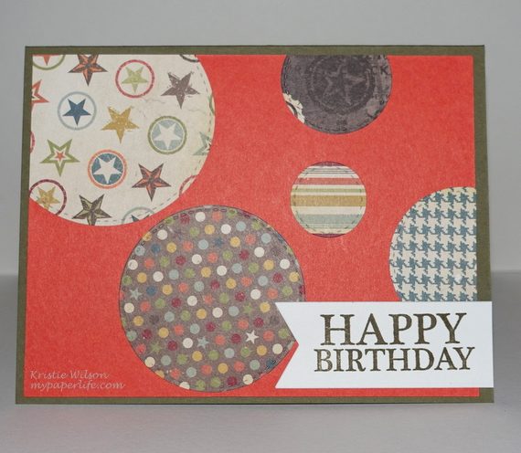 Stitched Circles Birthday Card