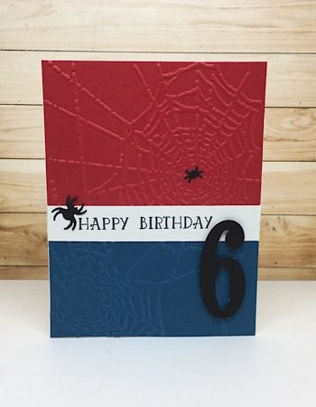 Spiderman Inspired birthday card